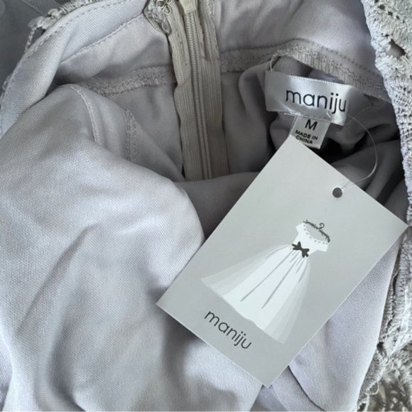 Maniju Lulus Savannah Days Short Sleeve Open Back Gown Maxi Dress Grey Gray New - Picture 12 of 16